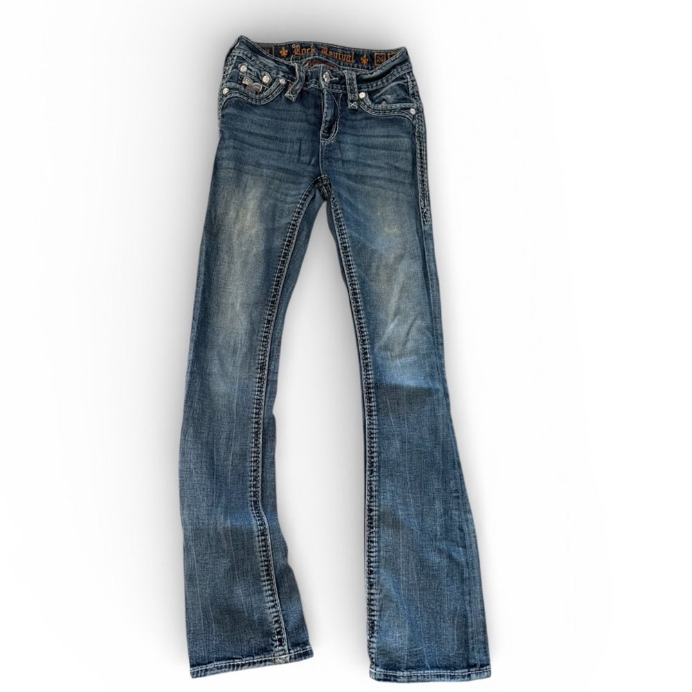 Rock Revival Cecily Blue Boot Cut Jeans - Picture 2 of 11